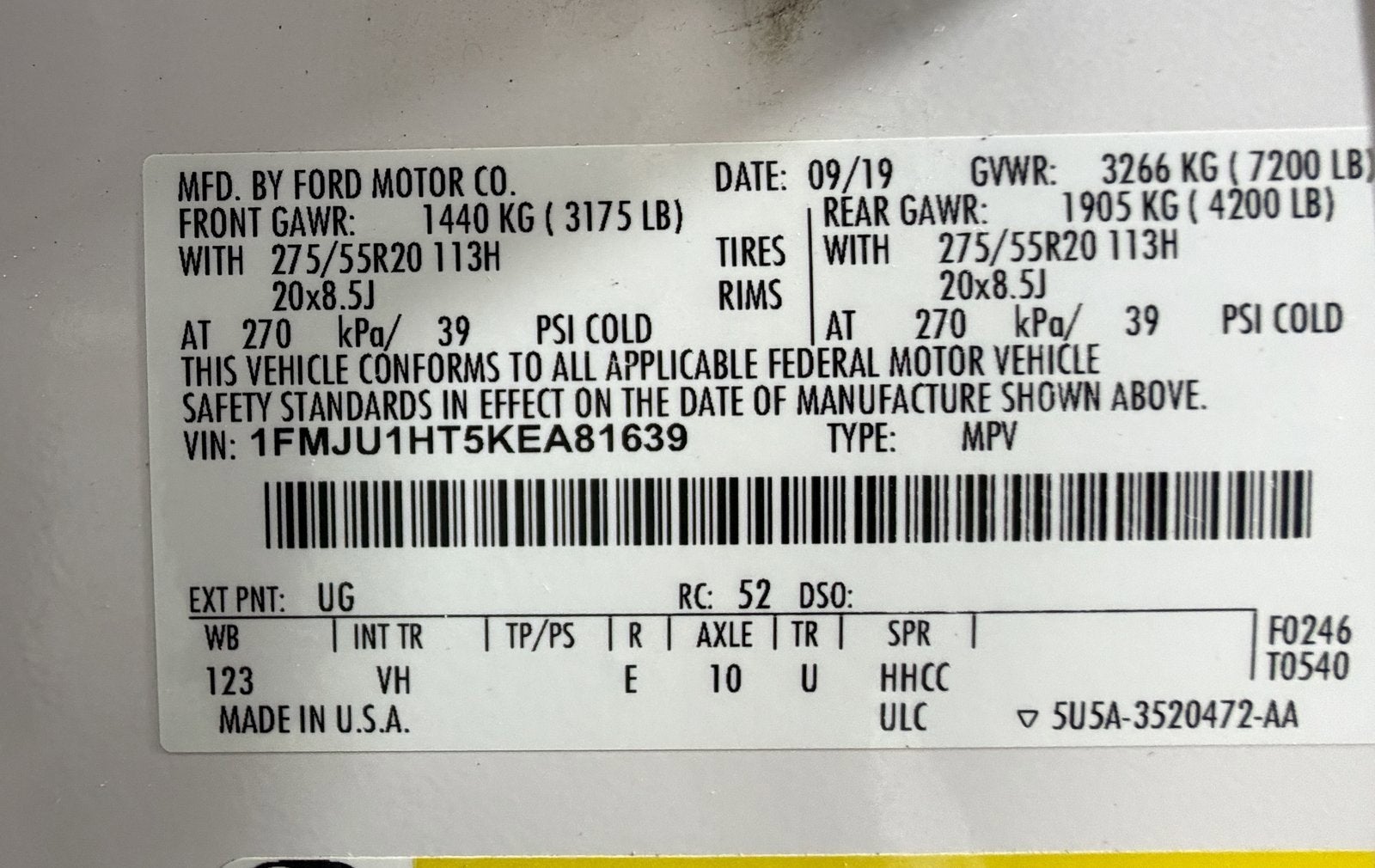 2019 Ford Expedition XLT