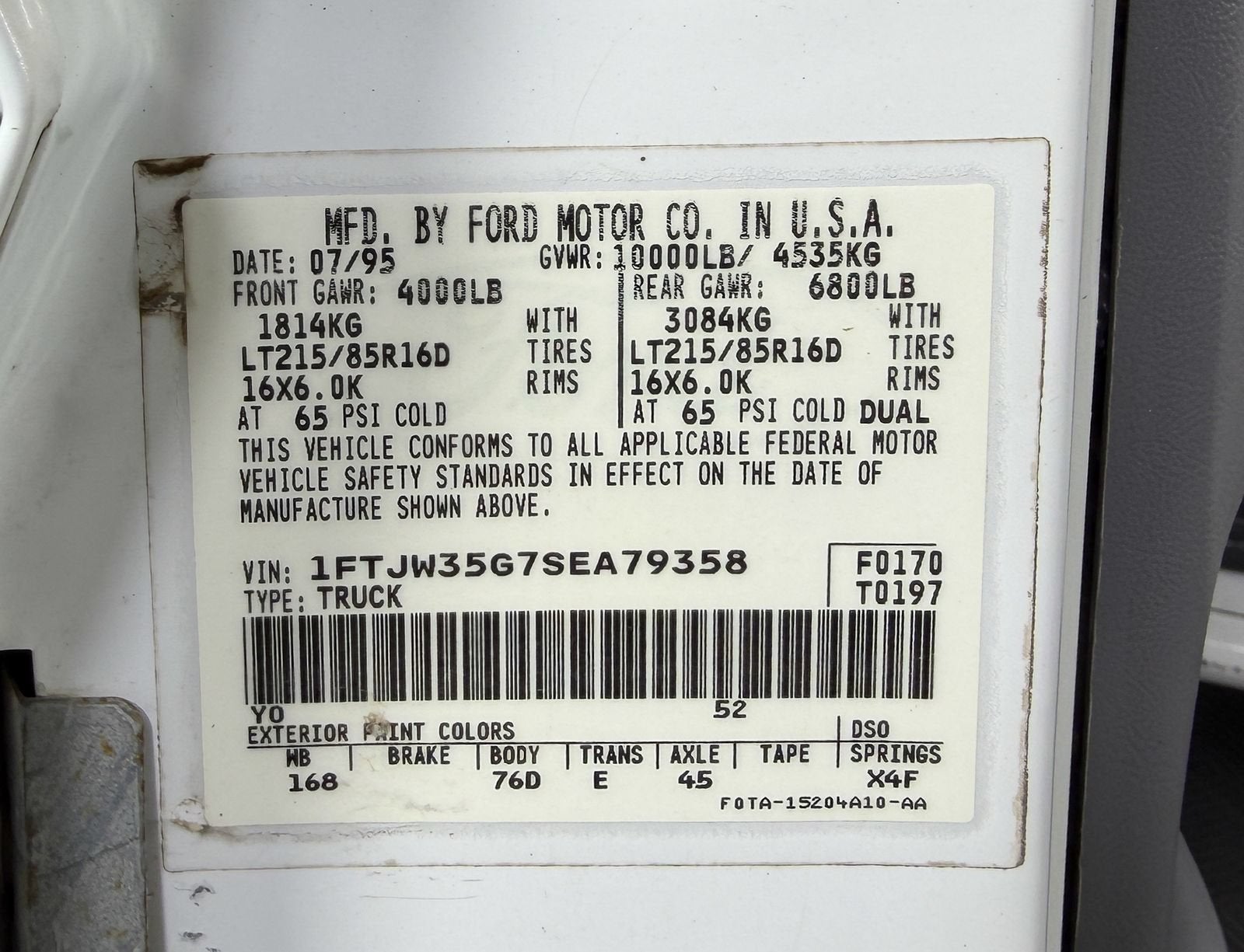 1995 Ford F-350 Crew Cab Base
