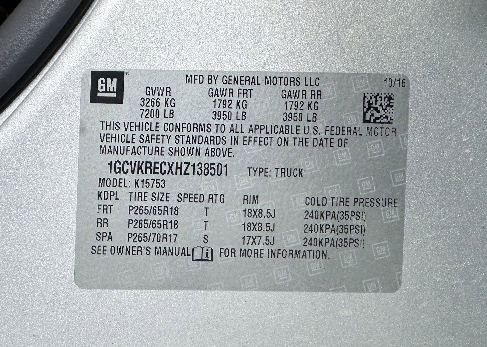 2017 Chevrolet Silverado 1500 LT