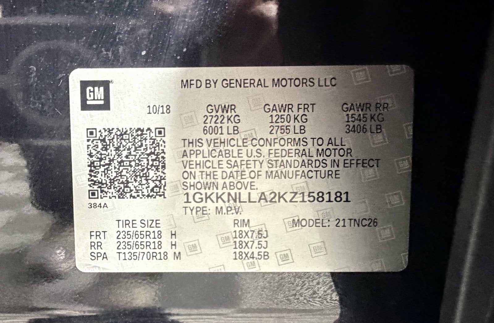 2019 GMC Acadia SLE