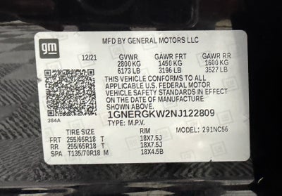 2022 Chevrolet Traverse LT Cloth