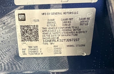 2026 Chevrolet Traverse RS