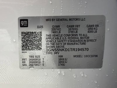 2026 Chevrolet Tahoe LT