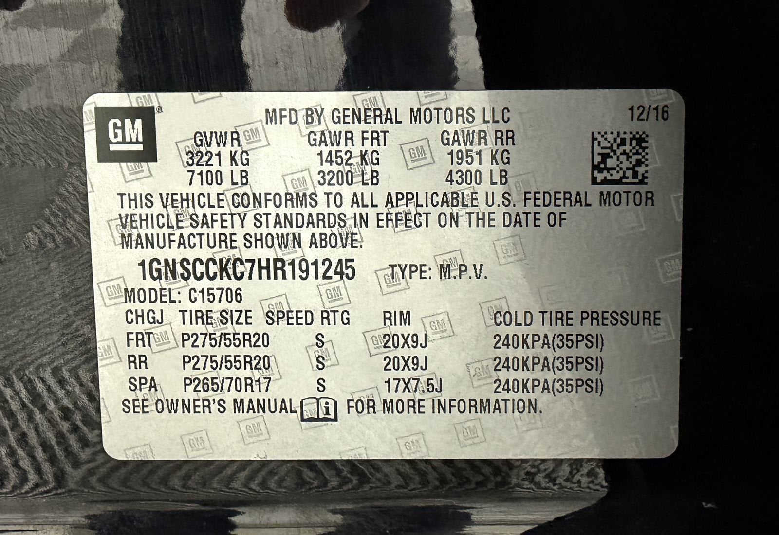 2017 Chevrolet Tahoe Premier