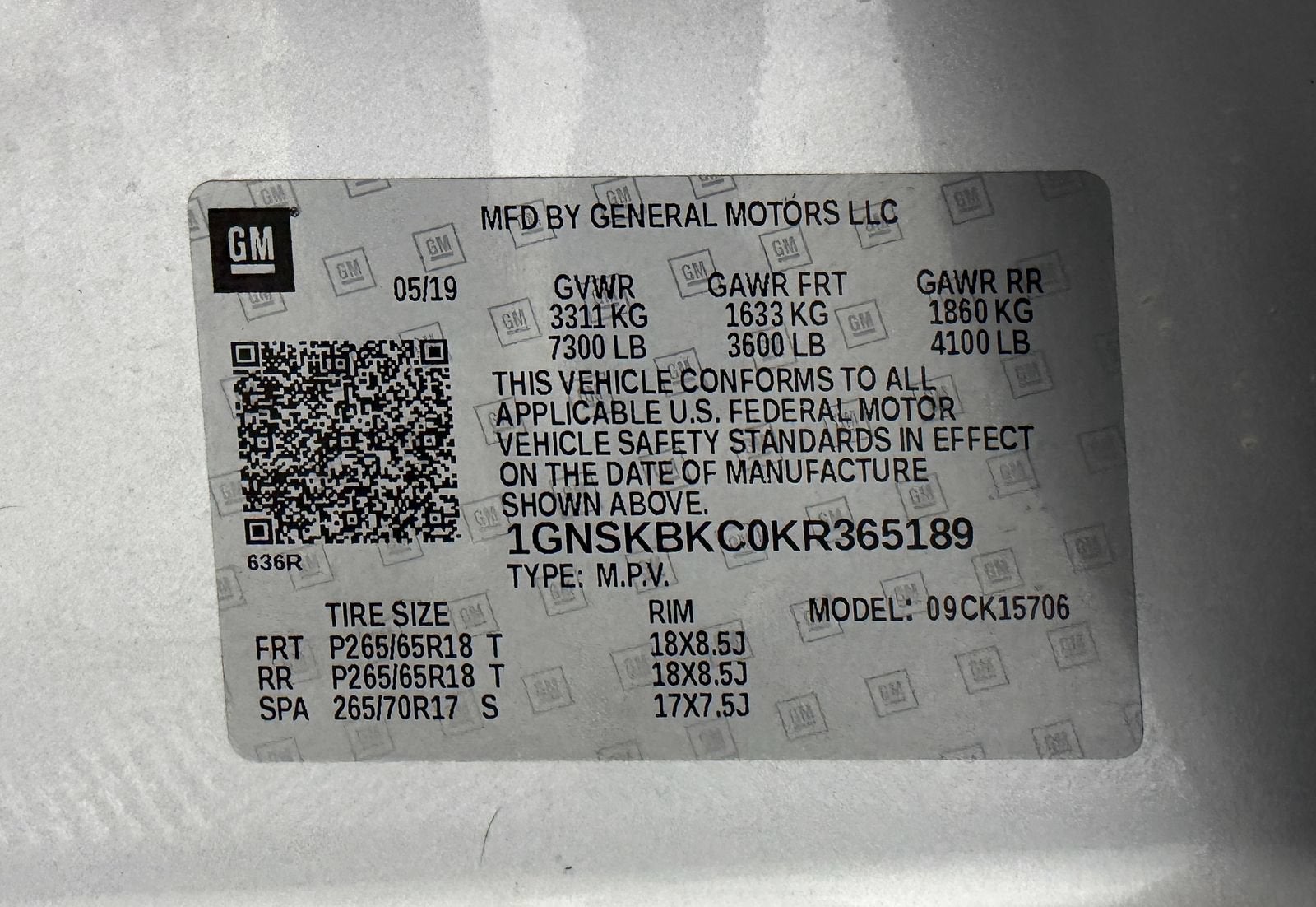 2019 Chevrolet Tahoe LT