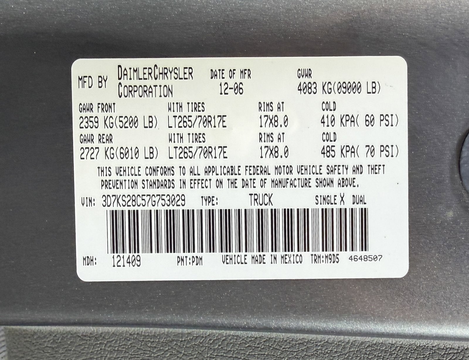 2007 Dodge Ram 2500 SLT