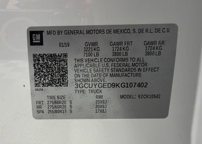 2019 Chevrolet Silverado 1500 LTZ