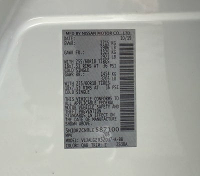 2020 Nissan Pathfinder SL 2WD