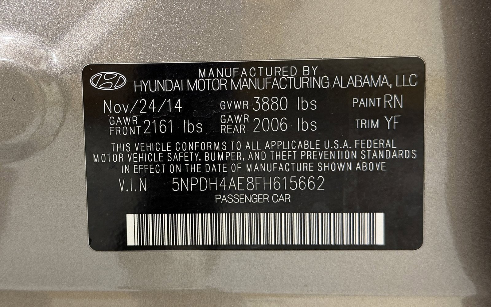 2015 Hyundai Elantra Limited