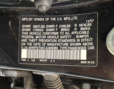 2018 Honda Civic Sport