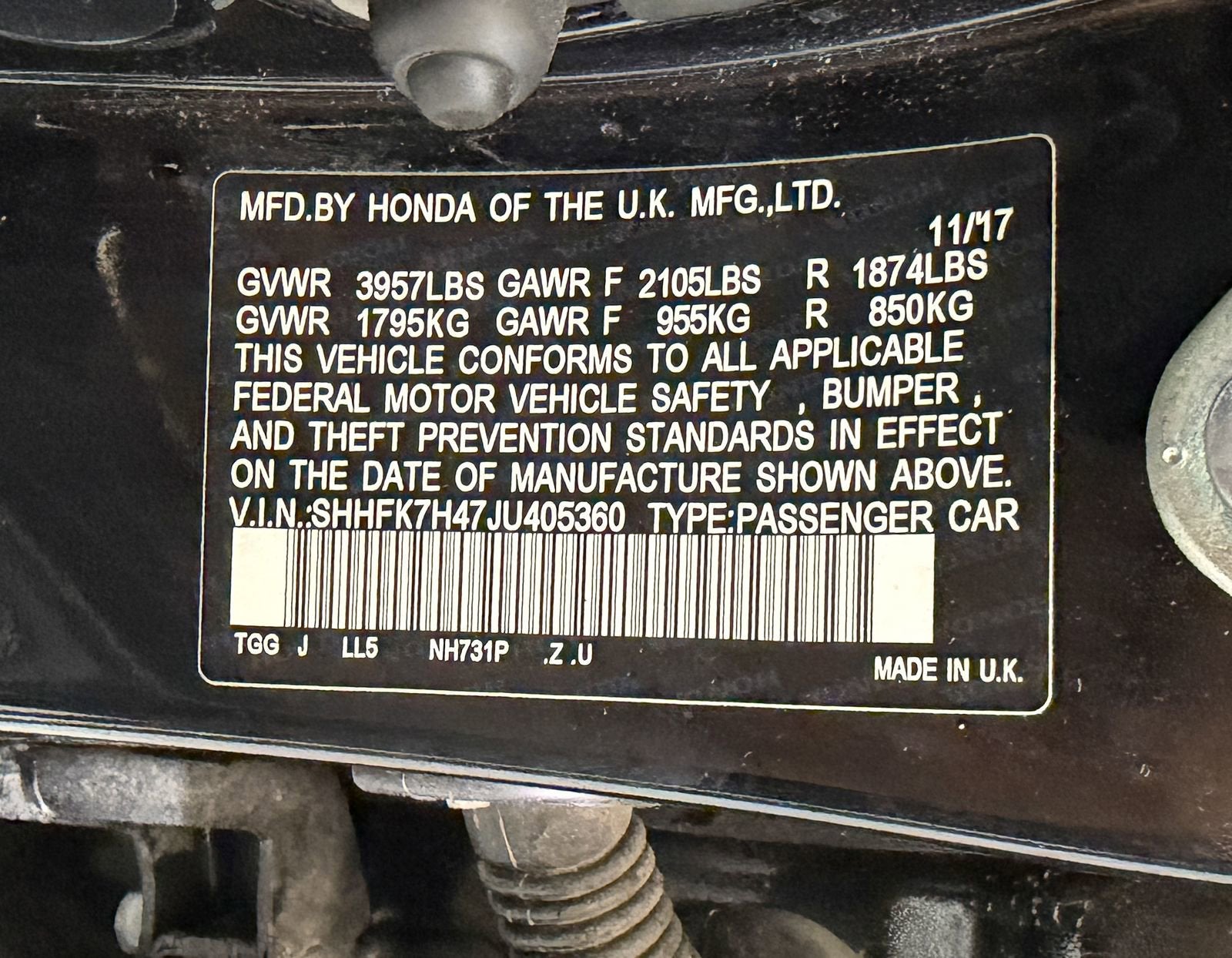 2018 Honda Civic Sport