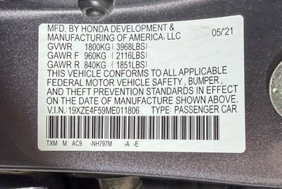 2021 Honda Insight EX