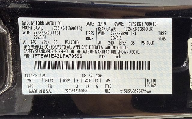 2020 Ford F-150 Platinum