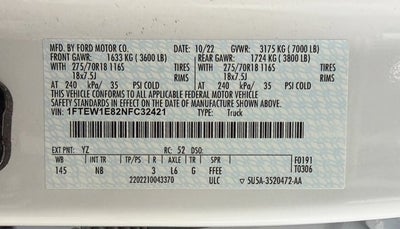 2022 Ford F-150 Tremor