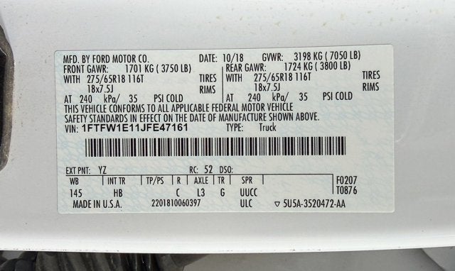 2018 Ford F-150 LARIAT