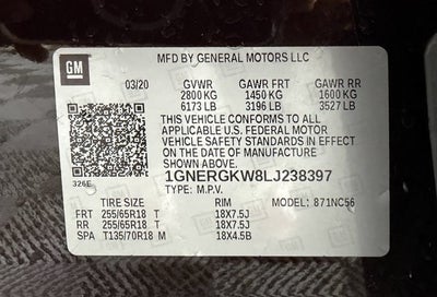 2020 Chevrolet Traverse LT Cloth
