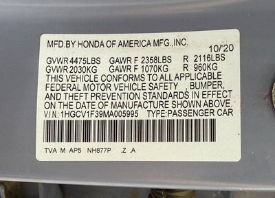 2021 Honda Accord Sedan Sport