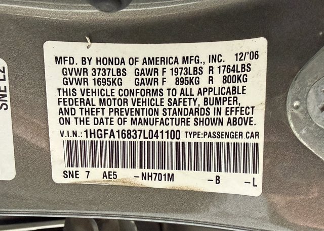 2007 Honda Civic Sdn EX