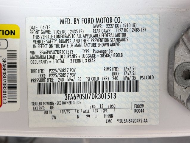 2013 Ford Fusion Energi Titanium