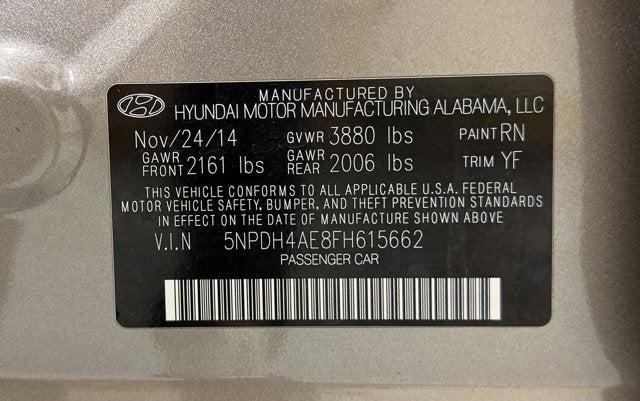 2015 Hyundai Elantra Limited